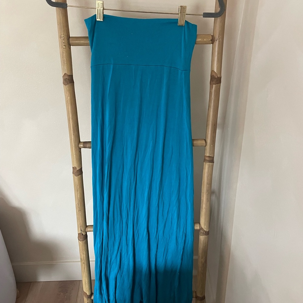Elegant Blue Maxi Skirt
